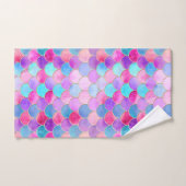 Motif à échelle de sirène rose, violet et aqua (Serviette à main)