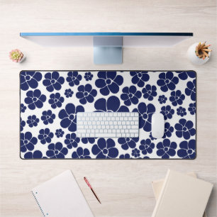 Motif à fleurs - Bleu et Blanc