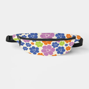 Motif à fleurs - Bleu, Orange, Violet, Vert