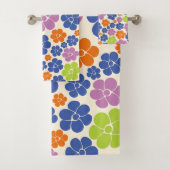 Motif à fleurs - Bleu, Orange, Violet, Vert (En situation)
