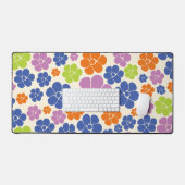 Motif à fleurs - Bleu, Orange, Violet, Vert (Clavier et souris)