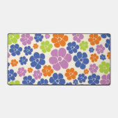 Motif à fleurs - Bleu, Orange, Violet, Vert (Recto)