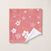 Motif à fleurs de printemps rose (Gant de toilette)