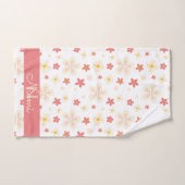 Motif à fleurs de printemps rose (Serviette à main)