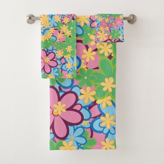 Motif à fleurs du printemps été 60s (En situation)