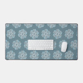 Motif à fleurs en bleu et blanc (Clavier et souris)