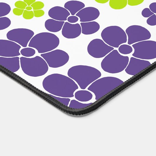 Motif à fleurs en vert citron et violet (Coin)
