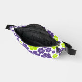 Motif à fleurs en vert citron et violet (Ouvrir)