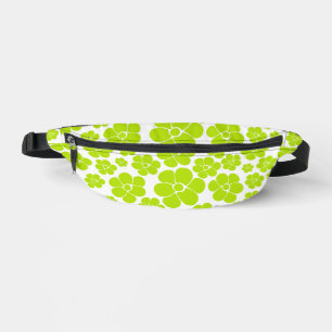 Motif à fleurs en vert et blanc citron