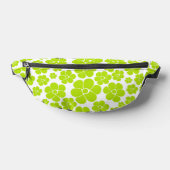 Motif à fleurs en vert et blanc citron (Poser)