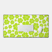 Motif à fleurs en vert et blanc citron (Clavier et souris)