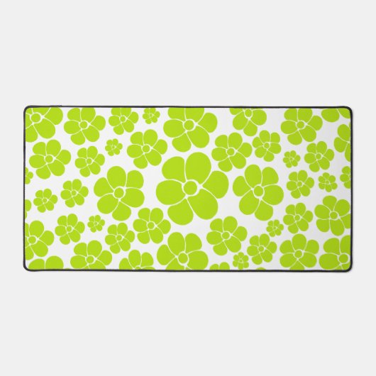 Motif à fleurs en vert et blanc citron (Recto)