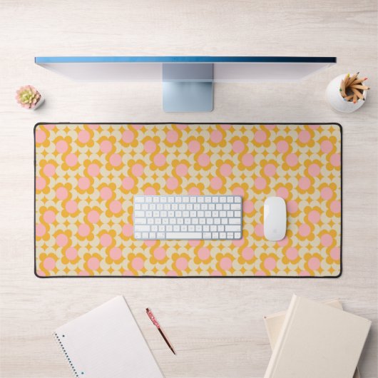 Motif à fleurs géométrique circulaire du milieu du (Bureau 1)