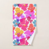 Motif à fleurs moderne en néon coloré (Serviette à main)