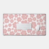 Motif à fleurs - rose et blanc (Clavier et souris)