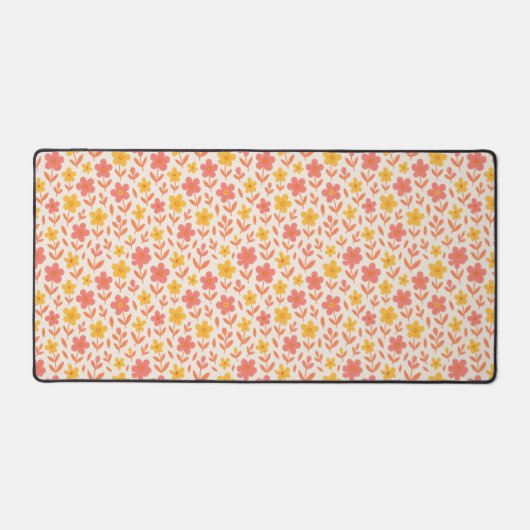 Motif à fleurs rose et jaune (Recto)