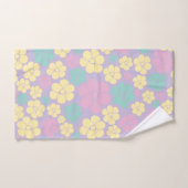 Motif à fleurs - rose, jaune, violet et vert (Serviette à main)
