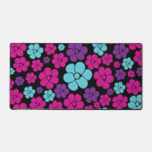 Motif à fleurs - rose, violet, bleu et noir (Recto)