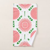 motif à fleurs roses (Serviette à main)