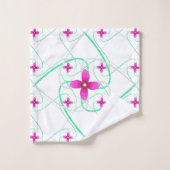 Motif à fleurs roses (Gant de toilette)