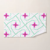 Motif à fleurs roses (Serviette à main)