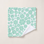 Motif à fleurs - Vert (Monnaie) (Gant de toilette)