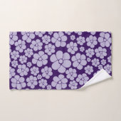 Motif à fleurs - violet (Serviette à main)