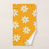 Motif à fleurs Yellow White Retro (Serviette à main)