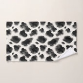 Motif à Impression de Vache Noir et Blanc (Serviette à main)