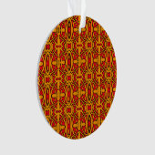 Motif à main orange et rouge (devant)