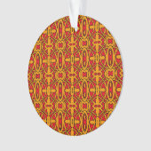 Motif à main orange et rouge (devant)