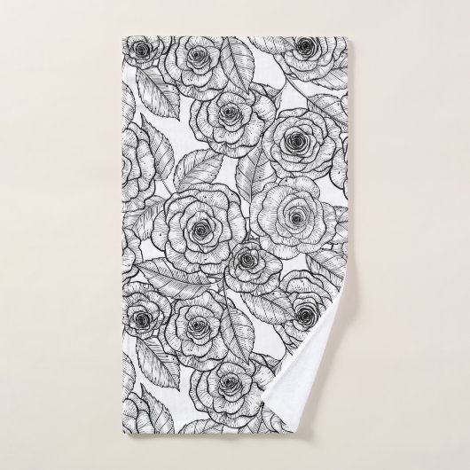 motif à main rose (Serviette à main)