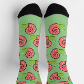 Motif à ongles mignons, chaussette d'équipage prem (Haut)