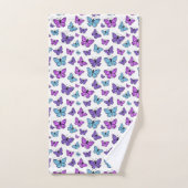 Motif à papillons violets, bleus et roses (Serviette à main)