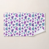 Motif à papillons violets, bleus et roses (Serviette à main)