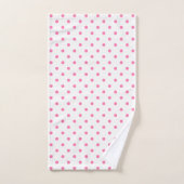 Motif À petits pois rose (Serviette à main)