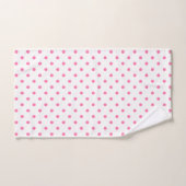 Motif À petits pois rose (Serviette à main)