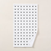 Motif à point noir classique sur blanc (Serviette à main)