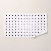 Motif à point noir classique sur blanc (Serviette à main)