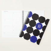 Motif à points bleu et noir gras avec monogramme (Devant avec enveloppe)