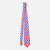 Motif à points bleus rouges modernes sur cravate b (Dos)