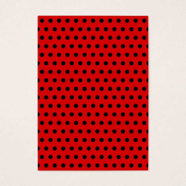 Motif à points Polka rouge et noir. Spotty. (Devant)