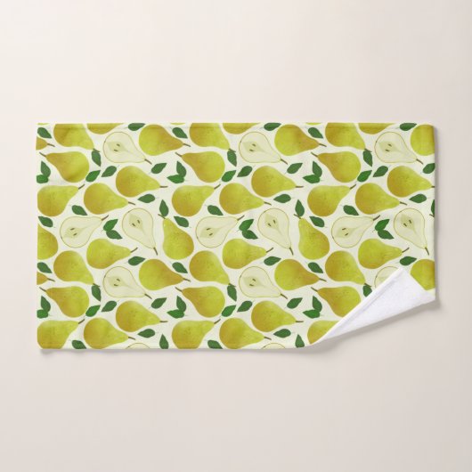 Motif à poires vertes (Serviette à main)