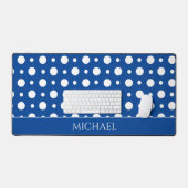 Motif à pois blanc bleu (Clavier et souris)