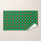 Motif à pois bleu vert rose (Serviette à main)