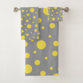 Motif à pois jaune gris (En situation)