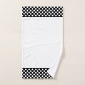 Motif à pois noir et blanc (Serviette à main)