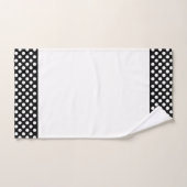 Motif à pois noir et blanc (Serviette à main)
