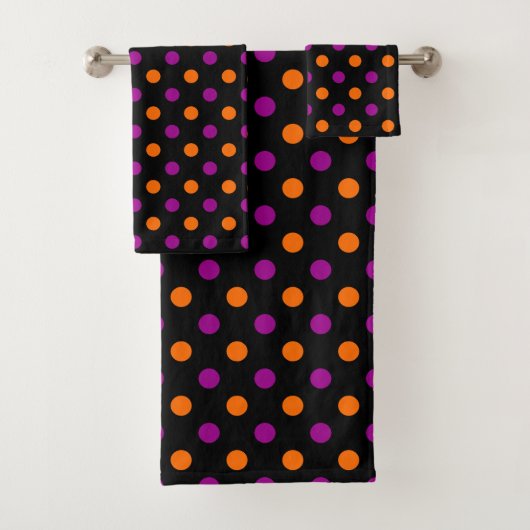 Motif à pois orange violet noir (En situation)