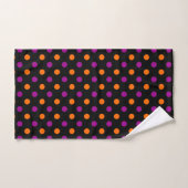 Motif à pois orange violet noir (Serviette à main)